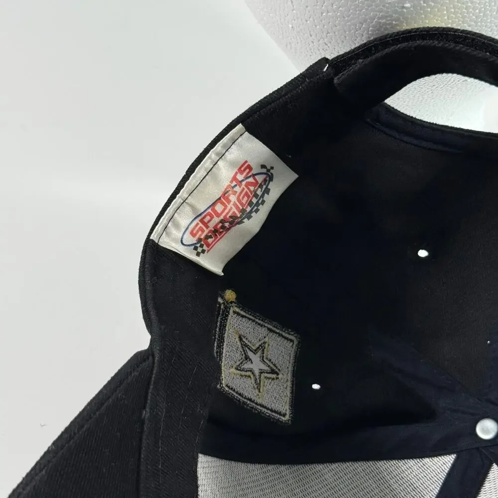 NASCAR 01 U.S. Army Racing Hat Black Flame Strapback‎ Cap